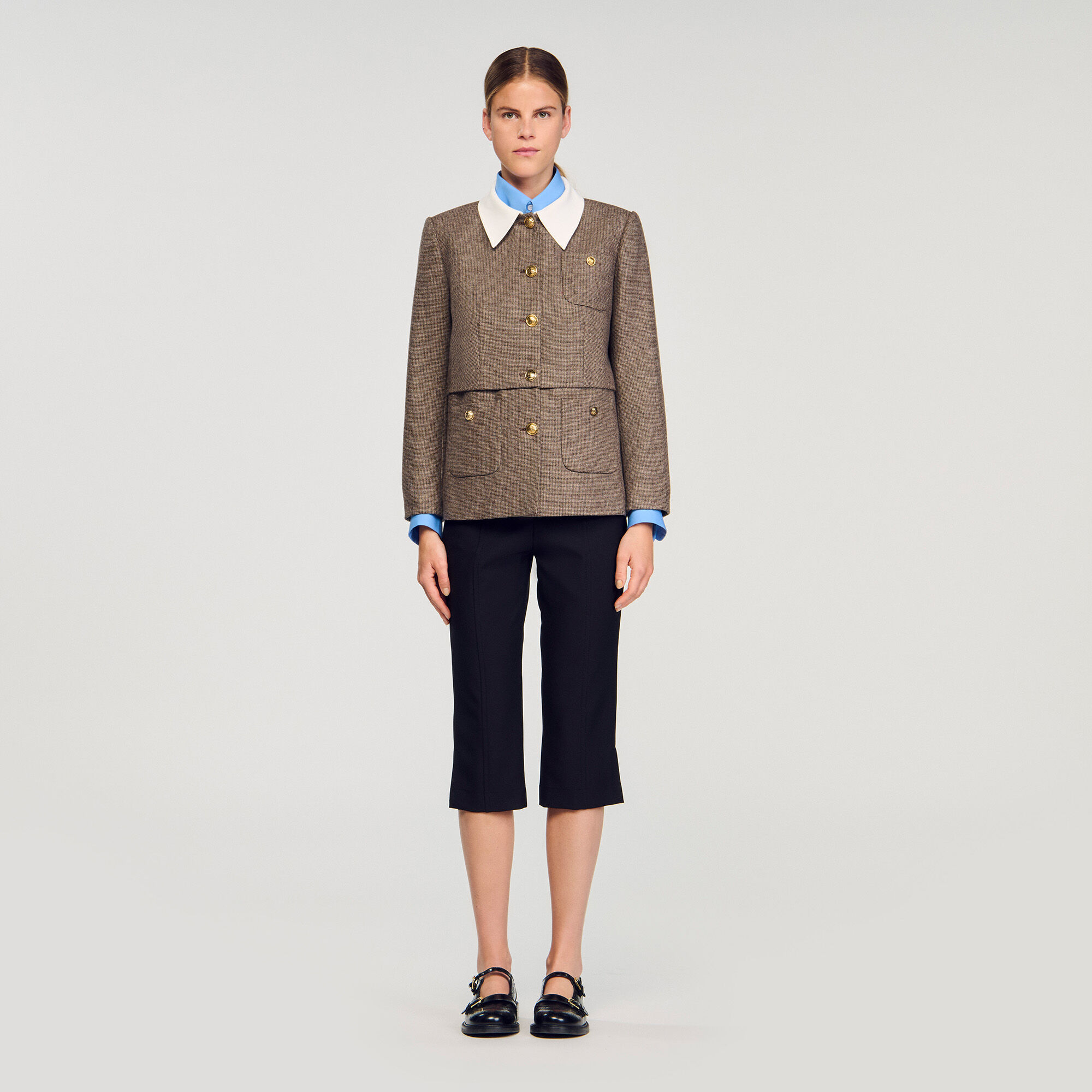 Chaleco de traje de cuadros