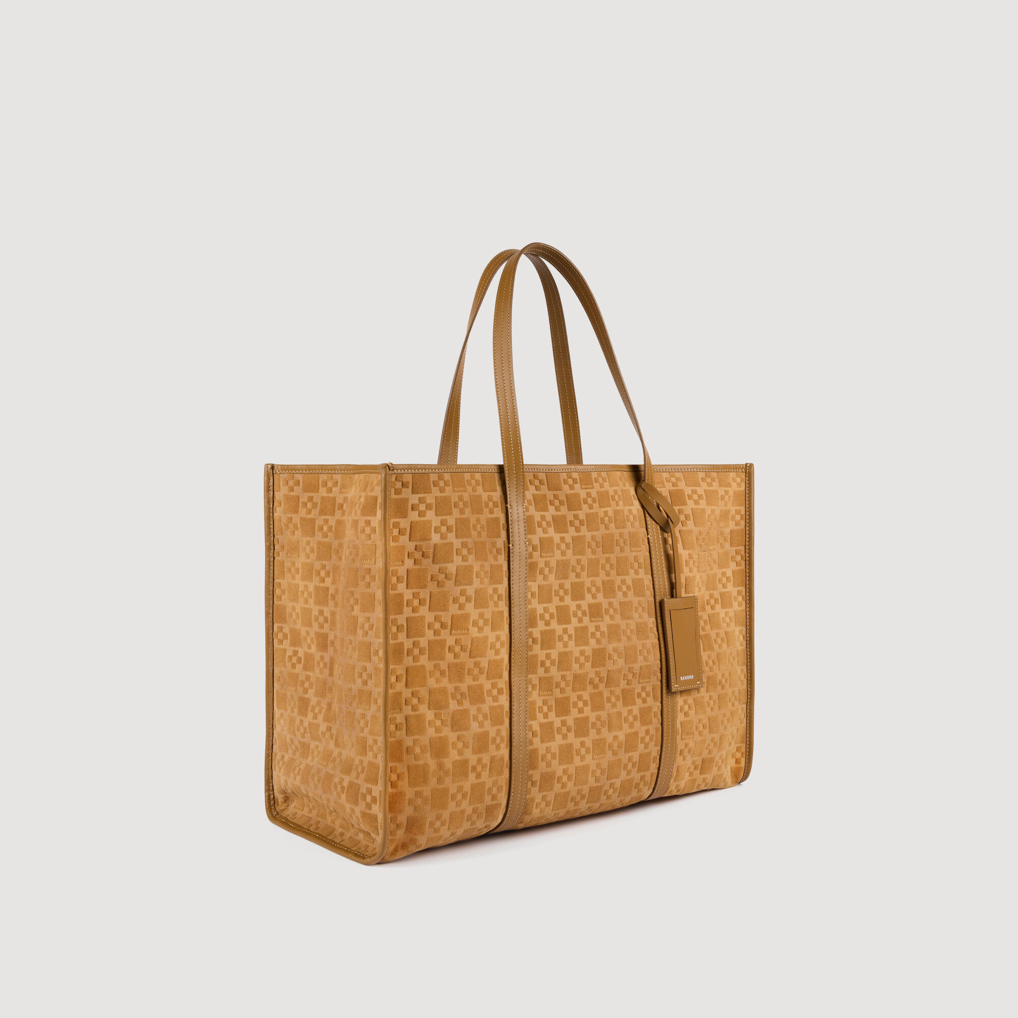 Bolsa de compras de cuero dividido