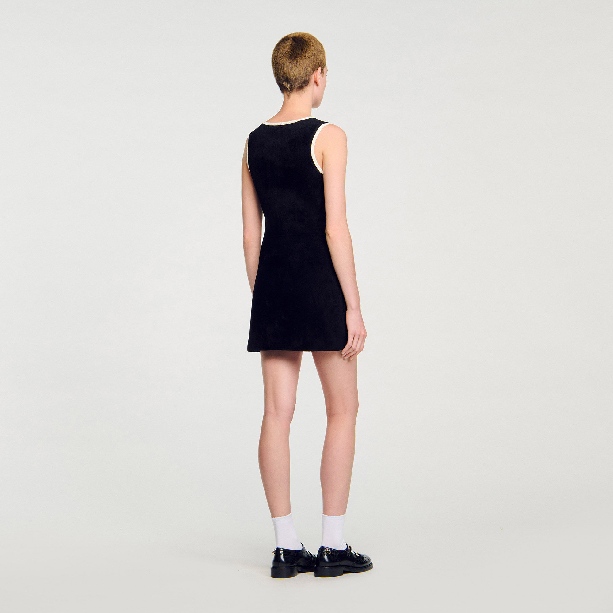Vestido de punto de terciopelo mini
