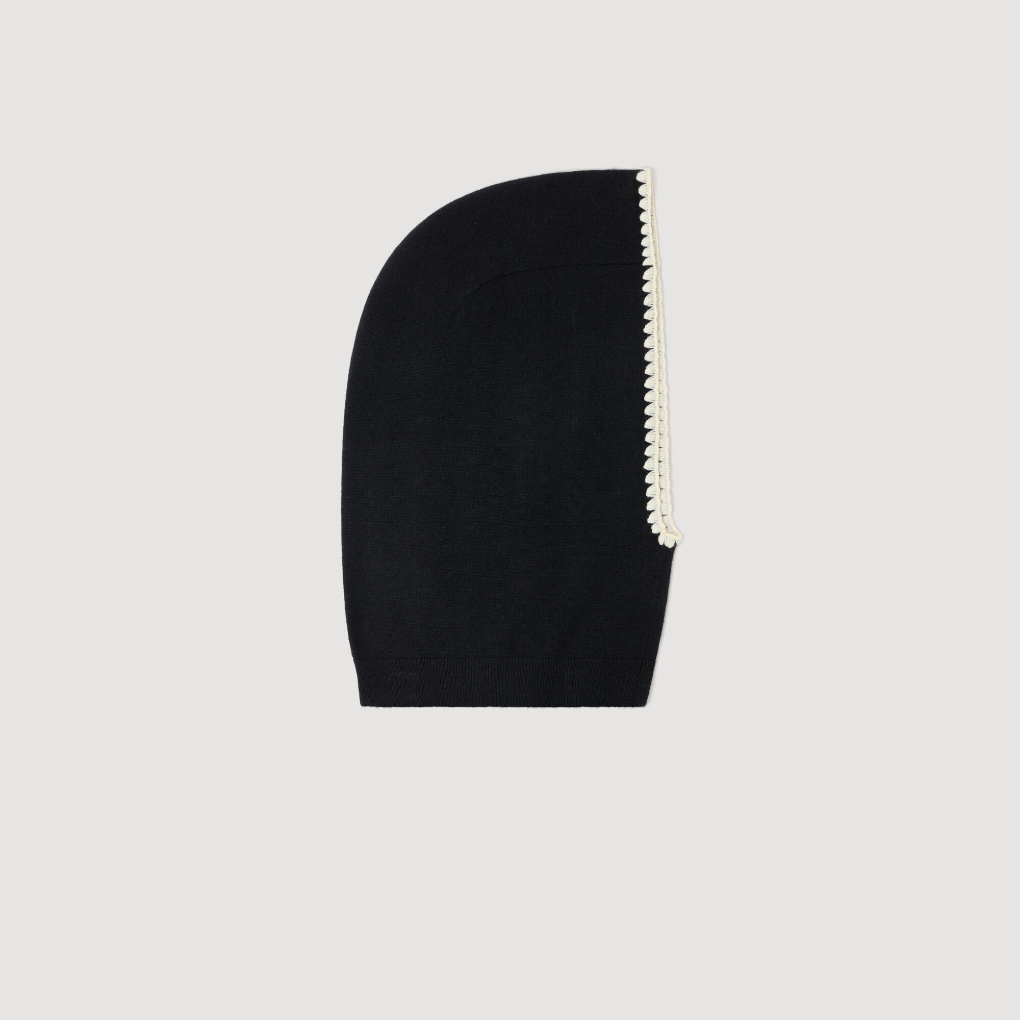 Balaclava de punto ribeteado