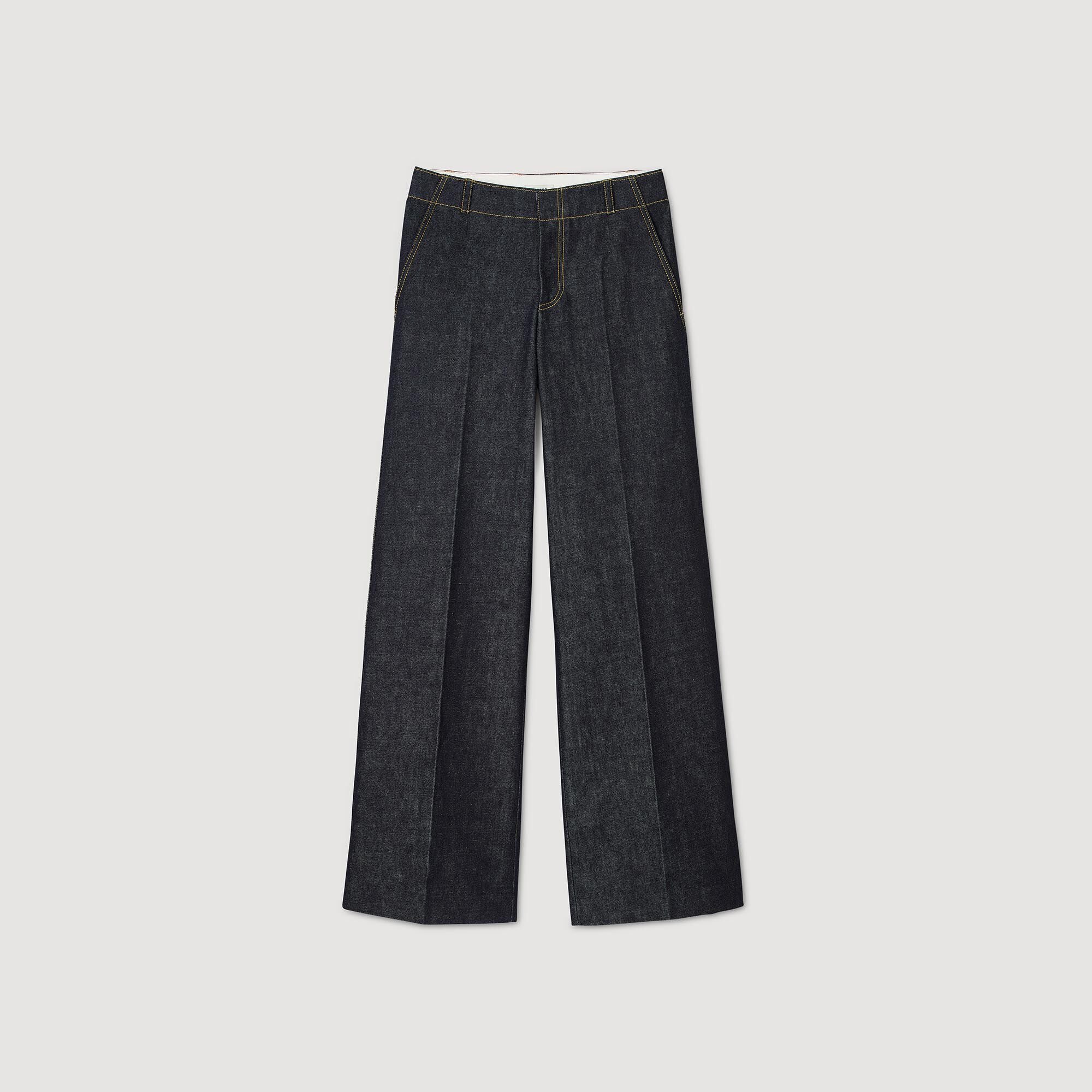 Pantalones de tiro ancho