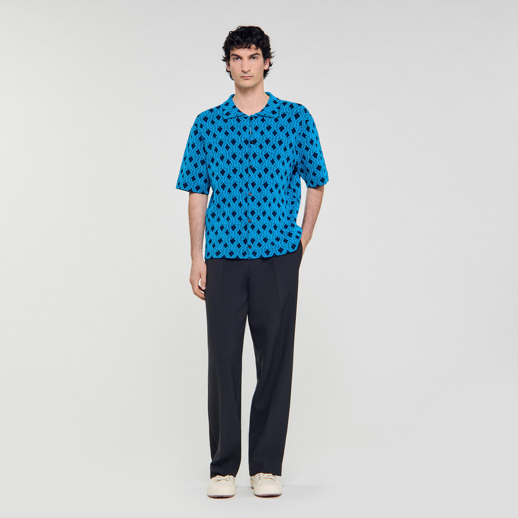Camisa de jacquard con cuerda