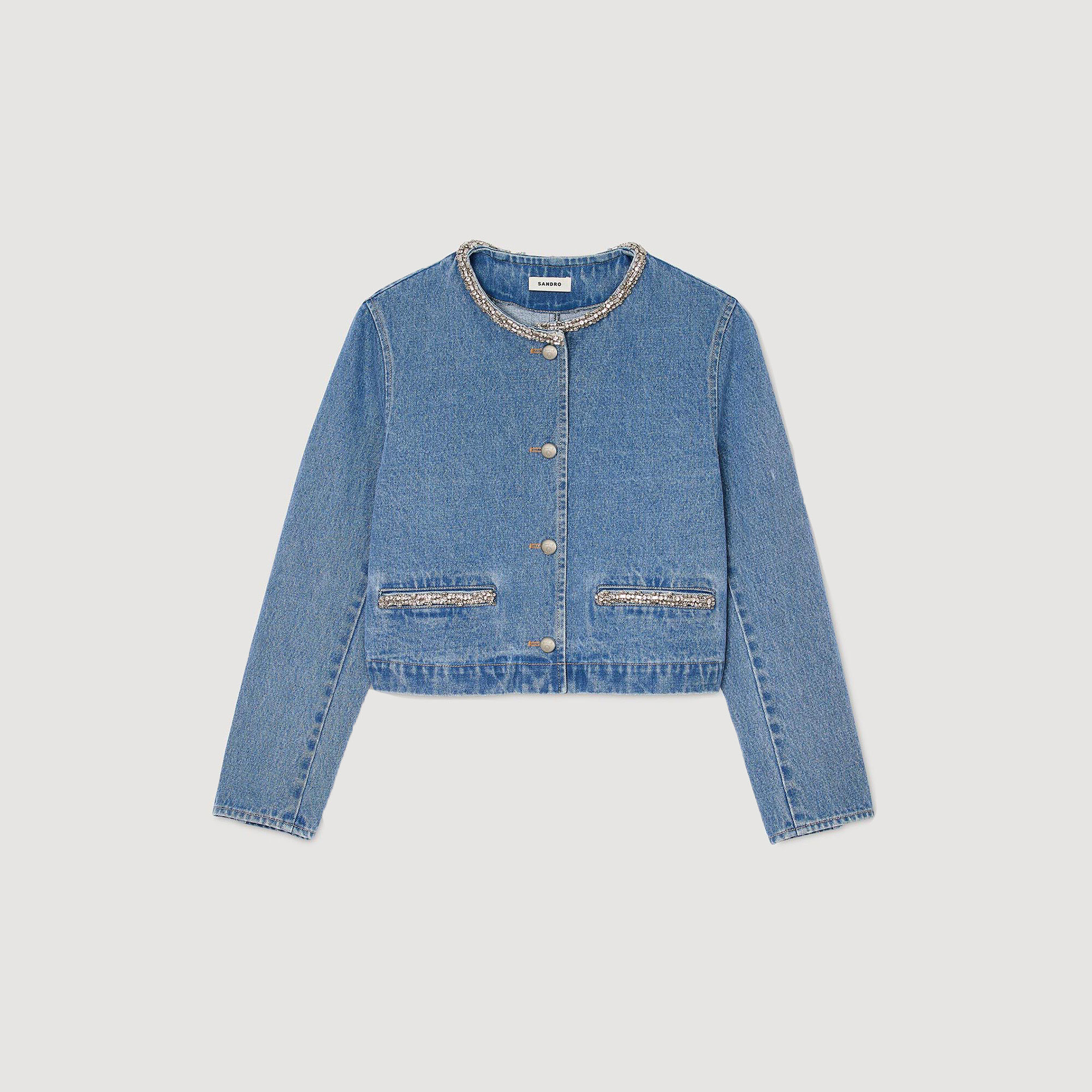 Chaqueta vaquera con cristales
