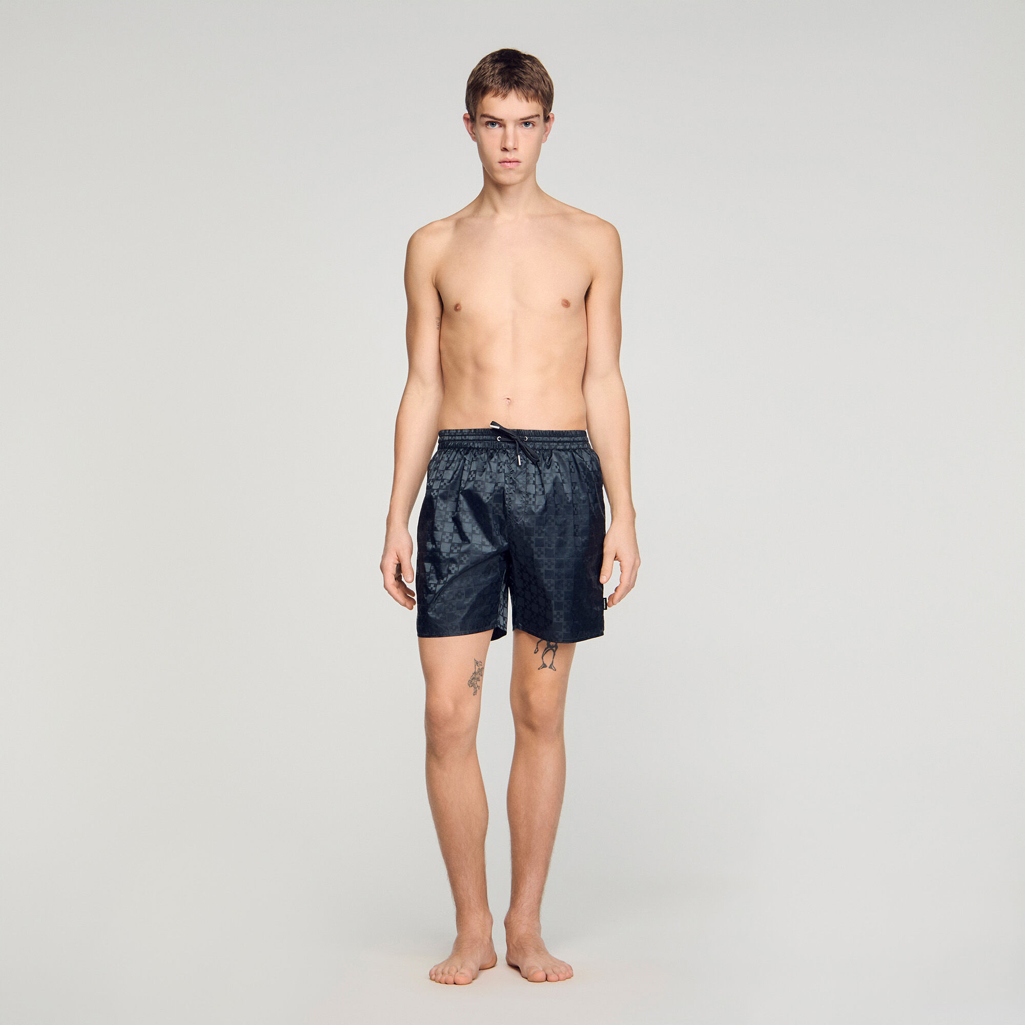 Pantalones cortos de baño con diseño de cruz cuadrada