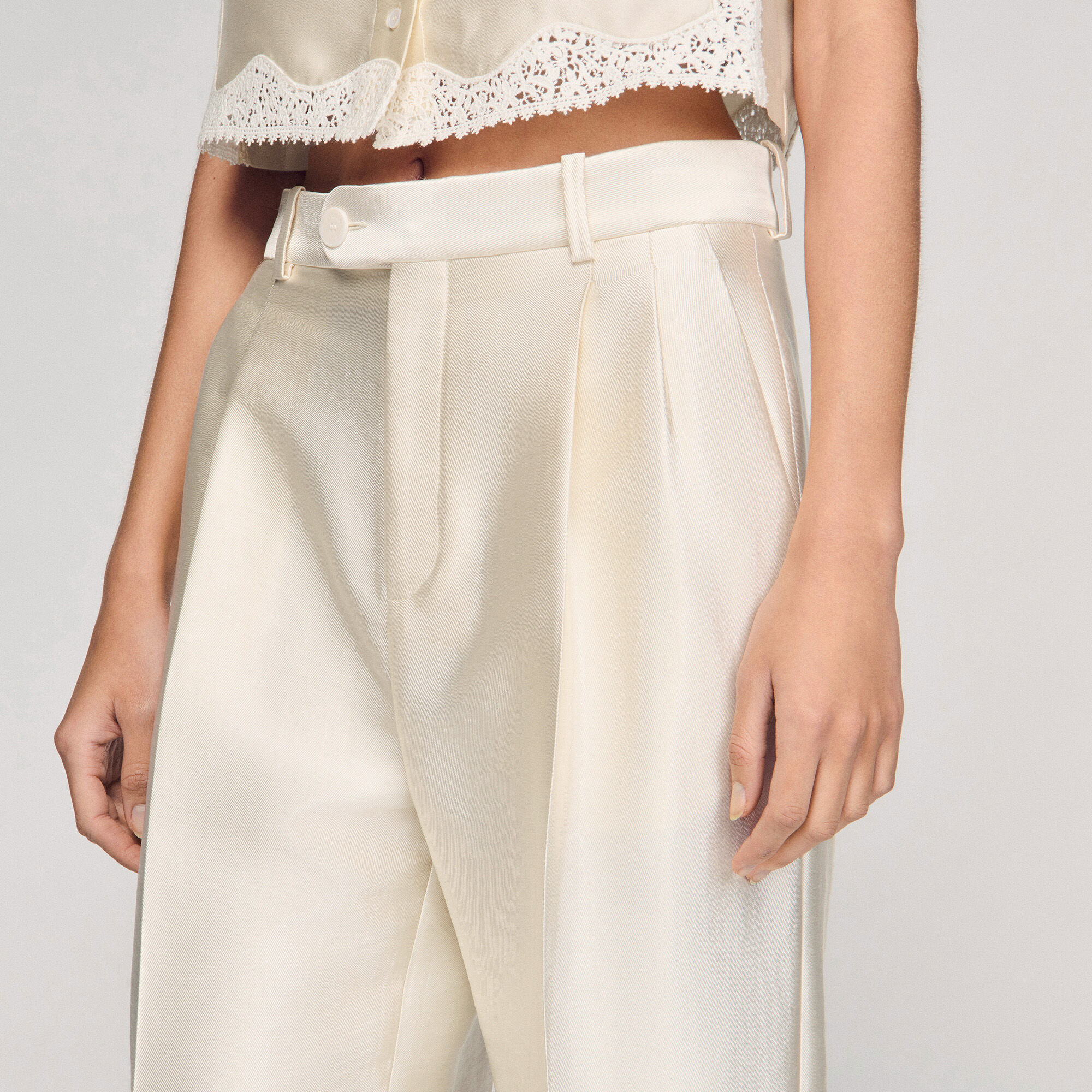 Pantalones de satín