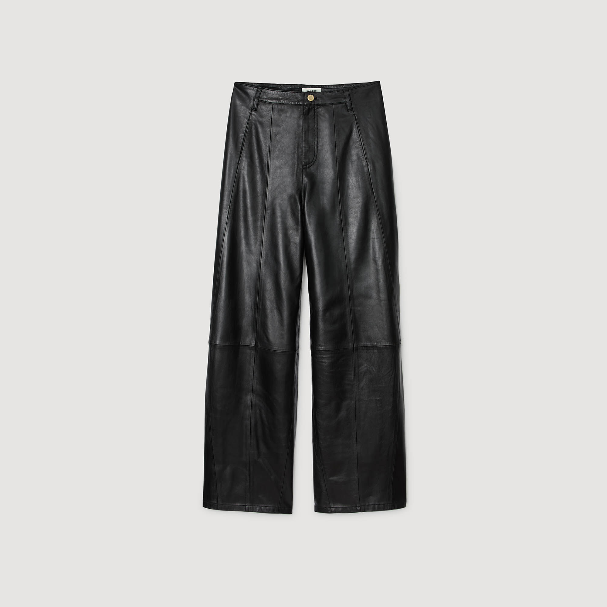 Pantalones de cuero con corte amplio