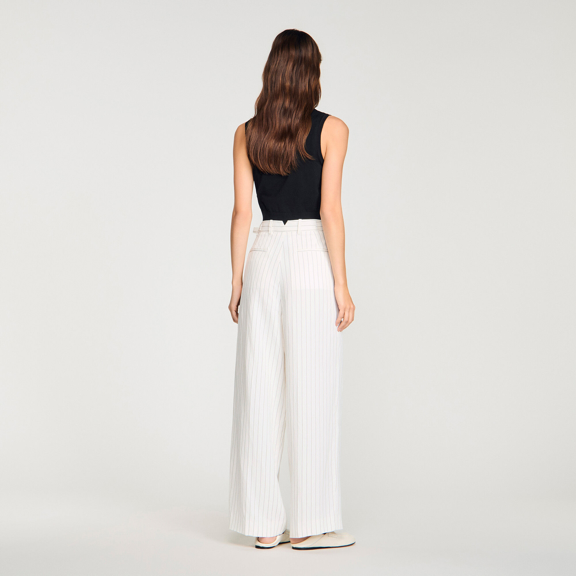Pantalones de traje con rayas