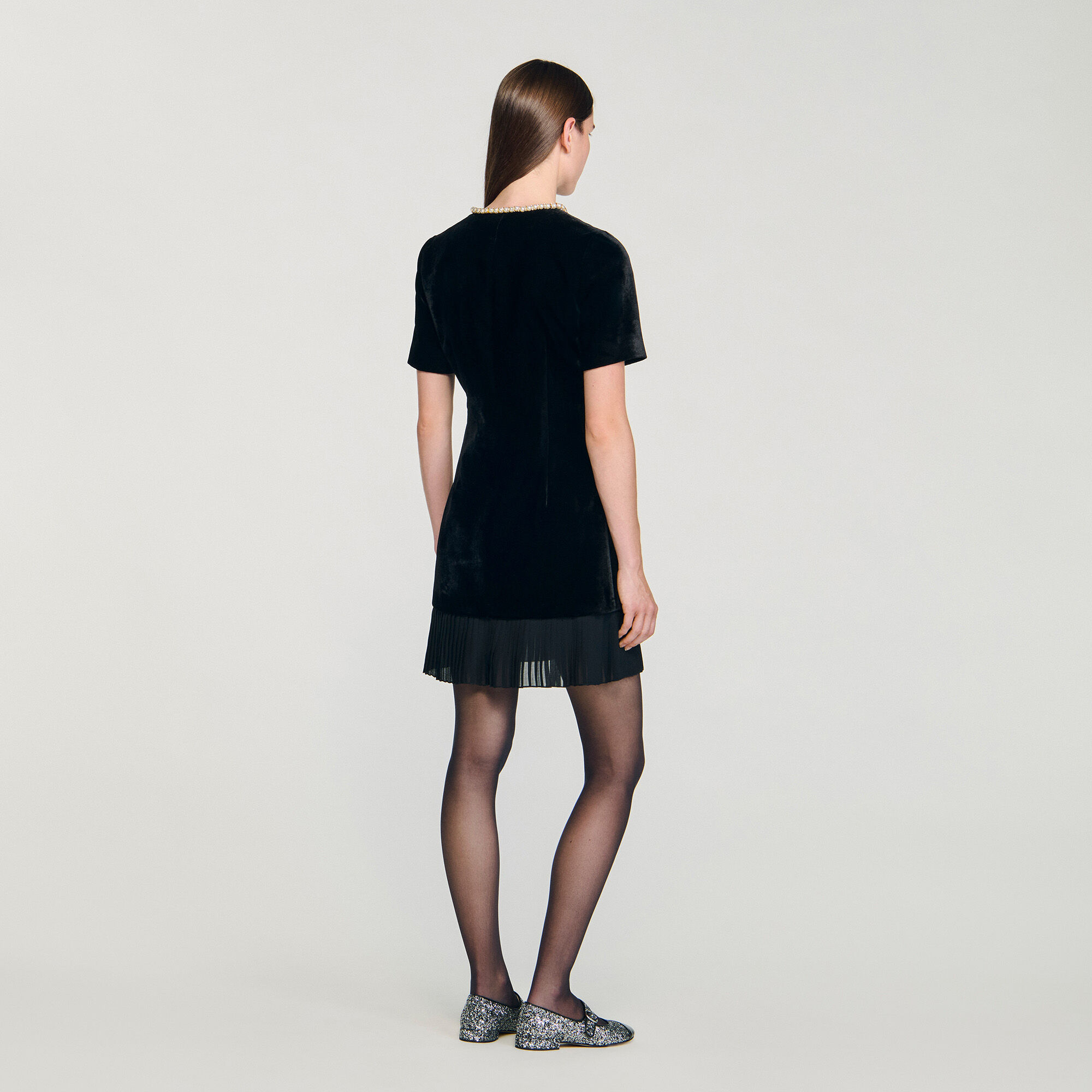 Vestido mini de terciopelo