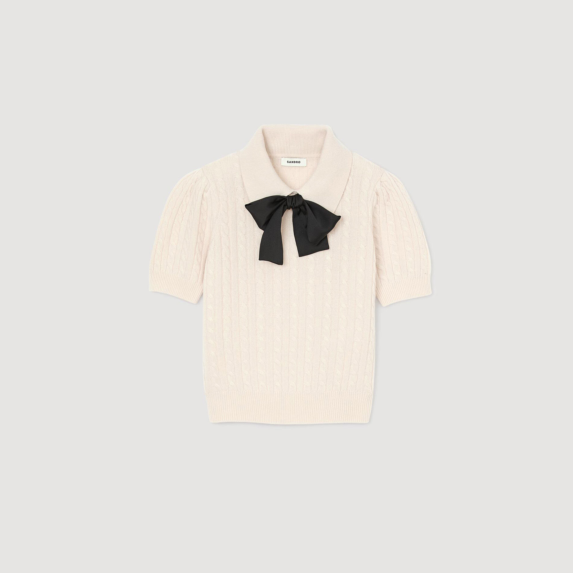 Sweater de punto con cuello polo