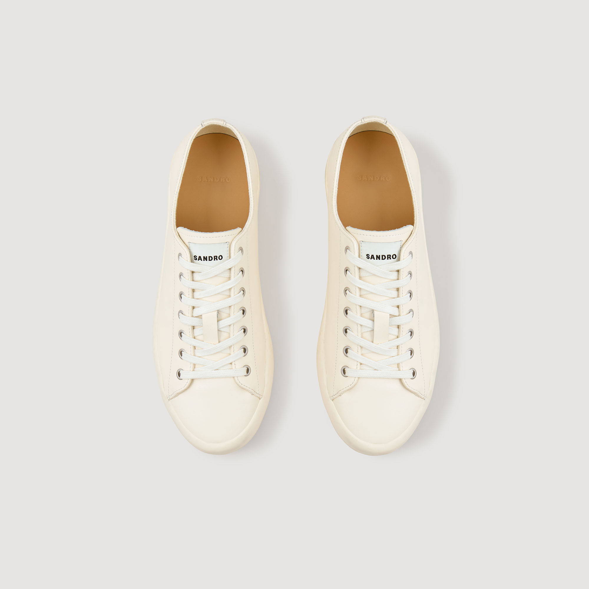Zapatillas de cuero dividido de bajo perfil