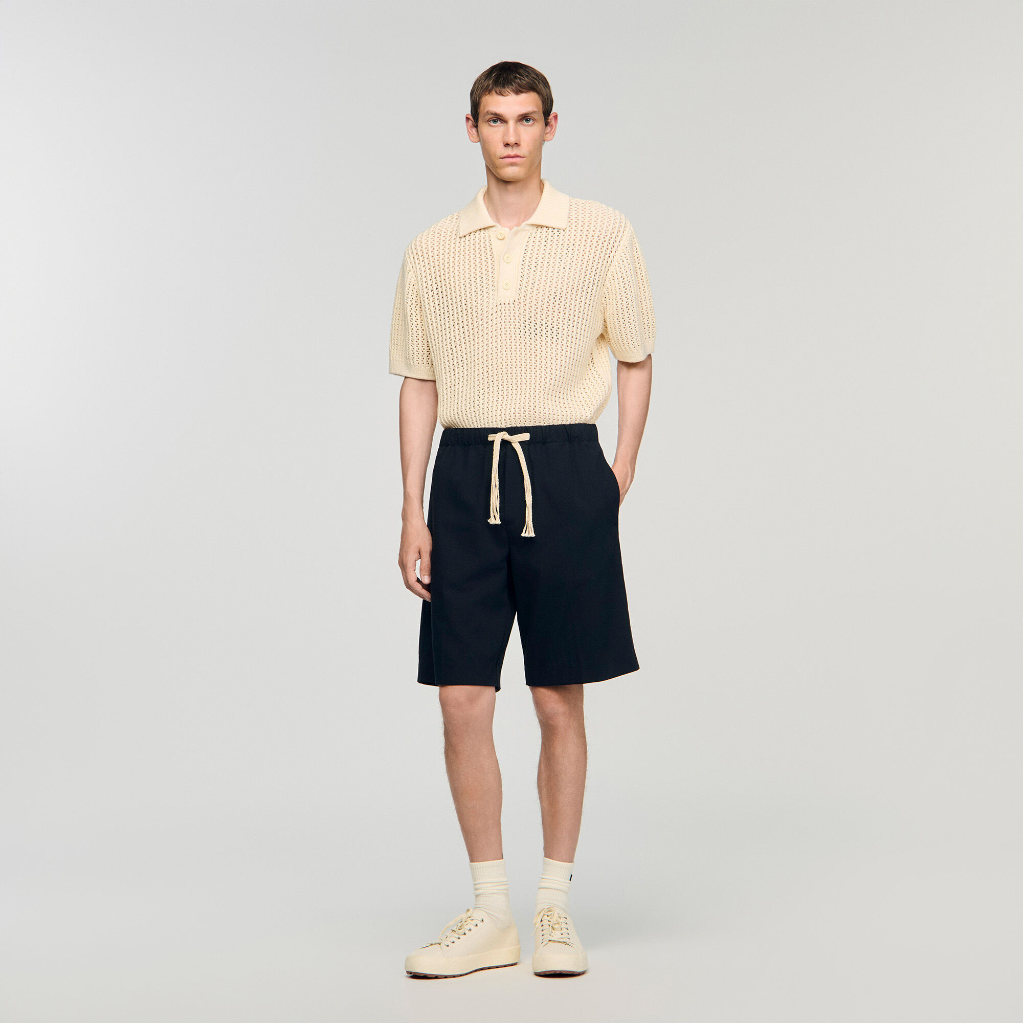 Pantalones cortos de algodón con cintura elástica