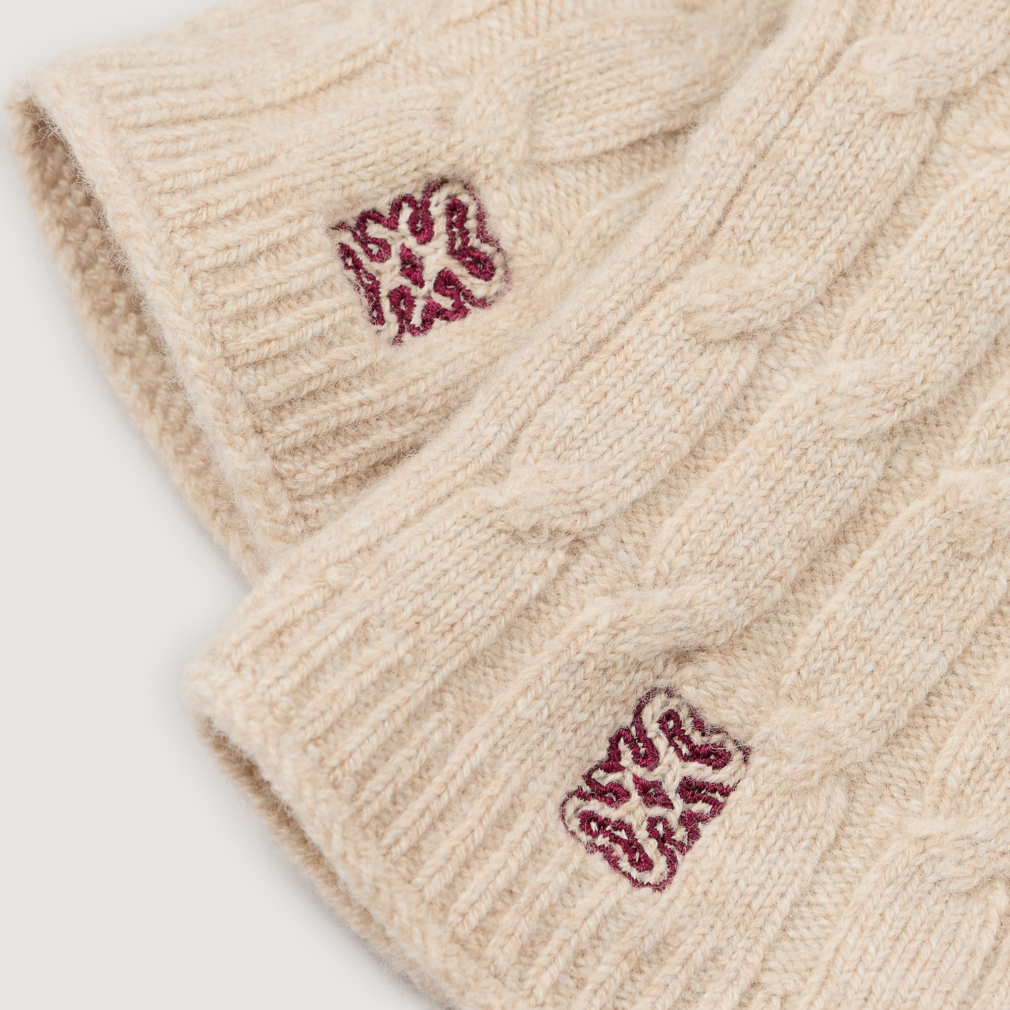 Guantes de punto de cable