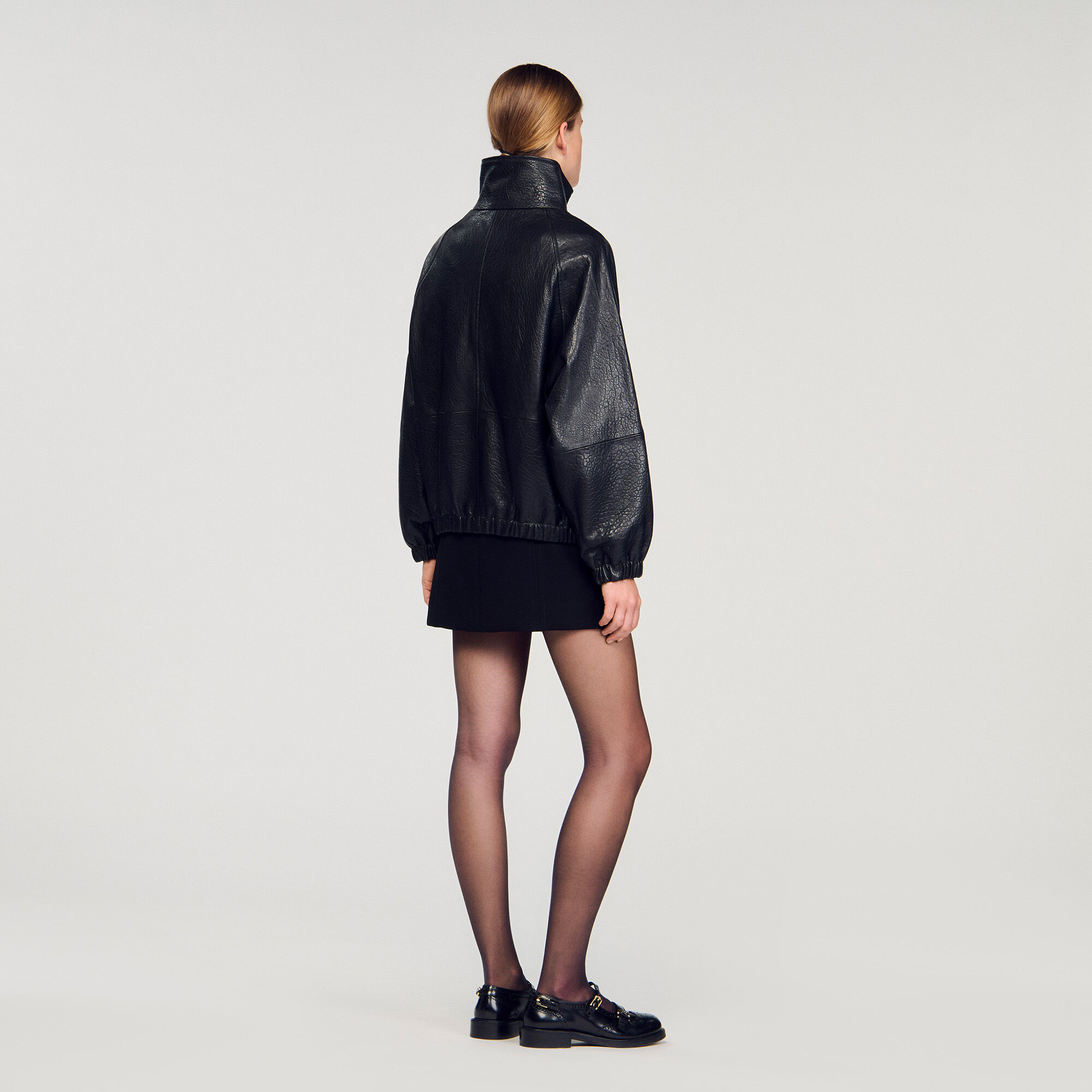 Chaqueta de cuero oversize