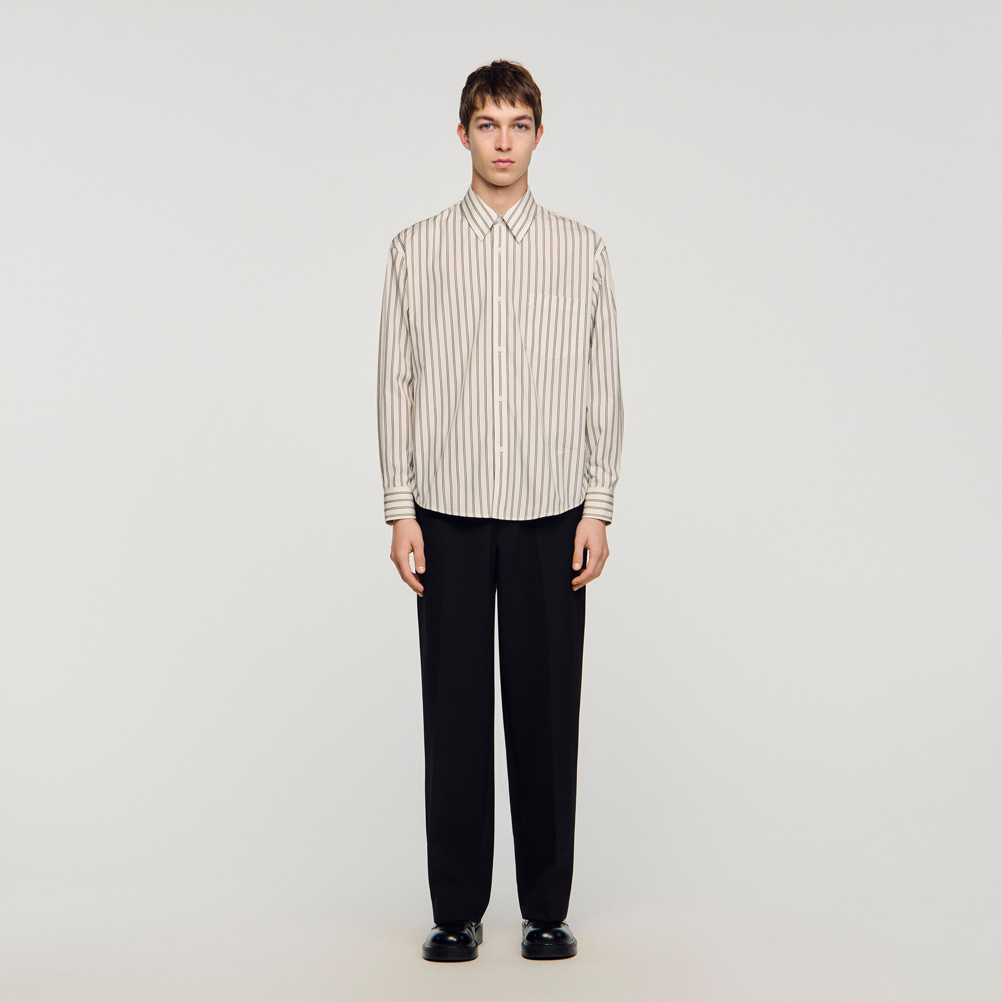 Camisa de algodón con rayas