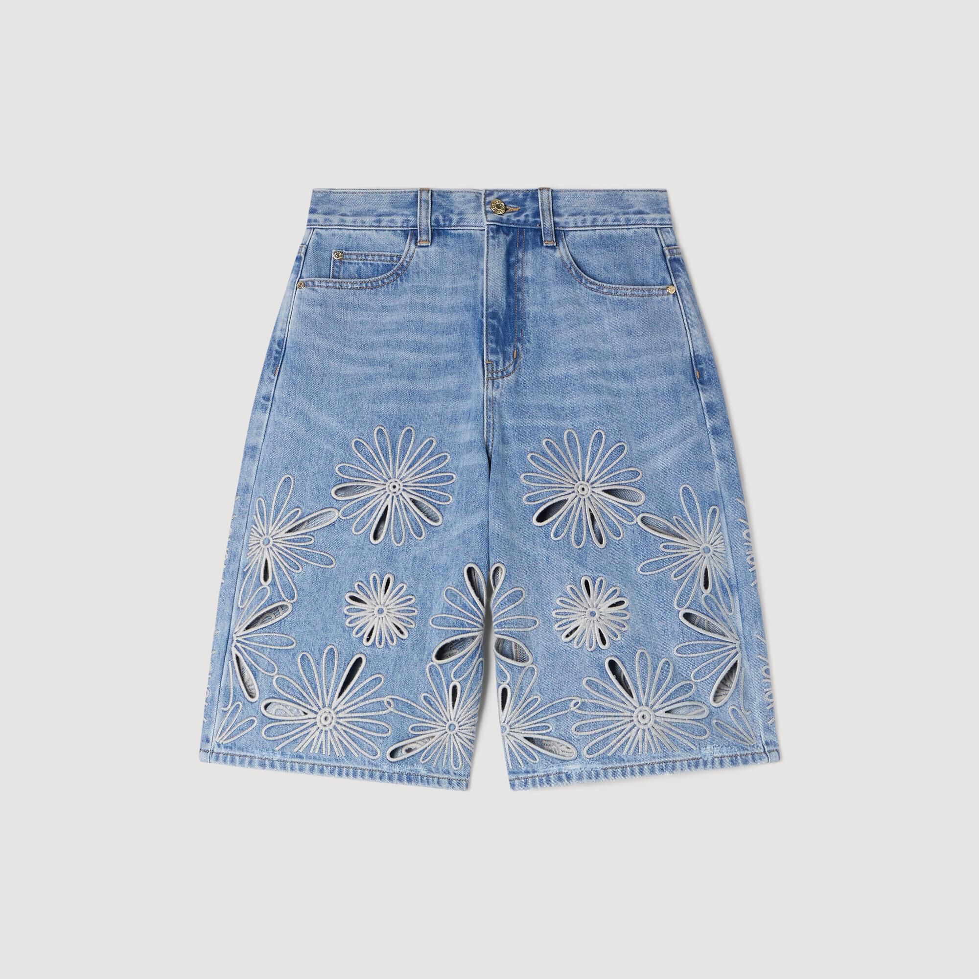 Pantalones cortos de bermuda bordados