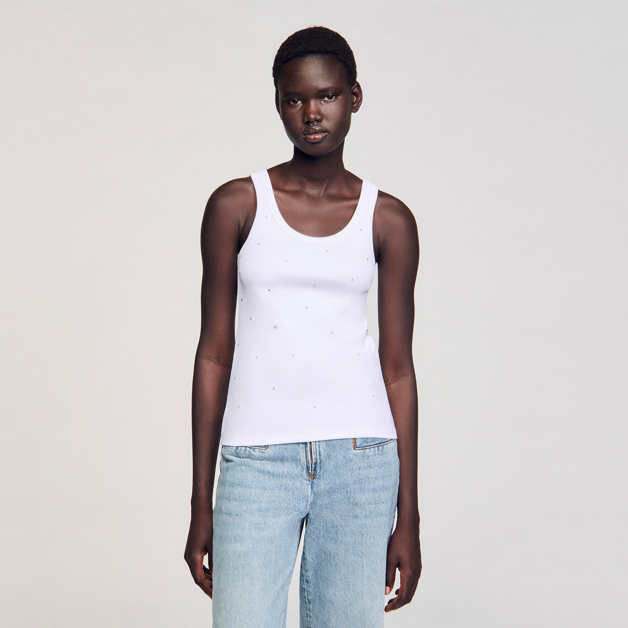 Vest top con lentejuelas