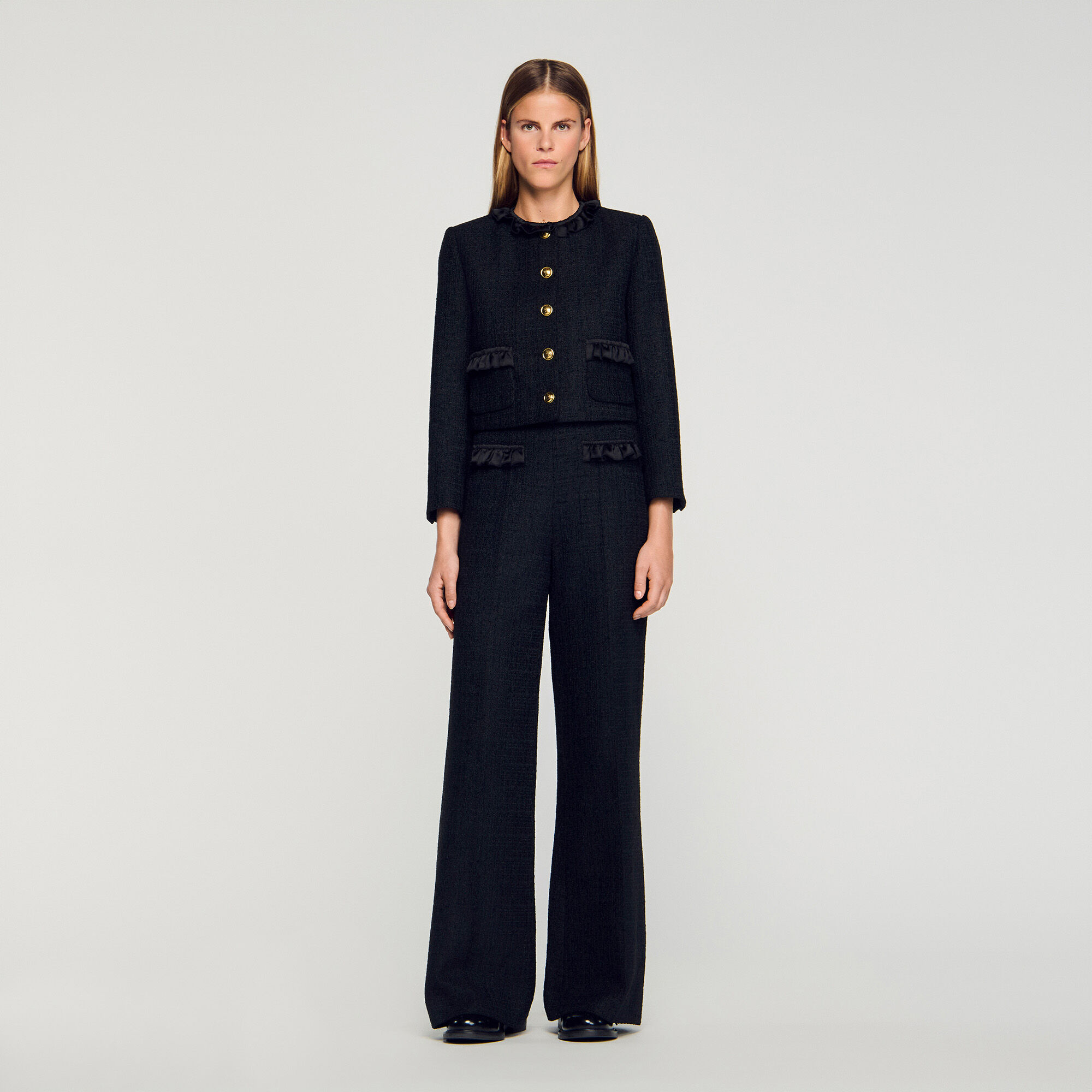 Pantalones de traje de tweed