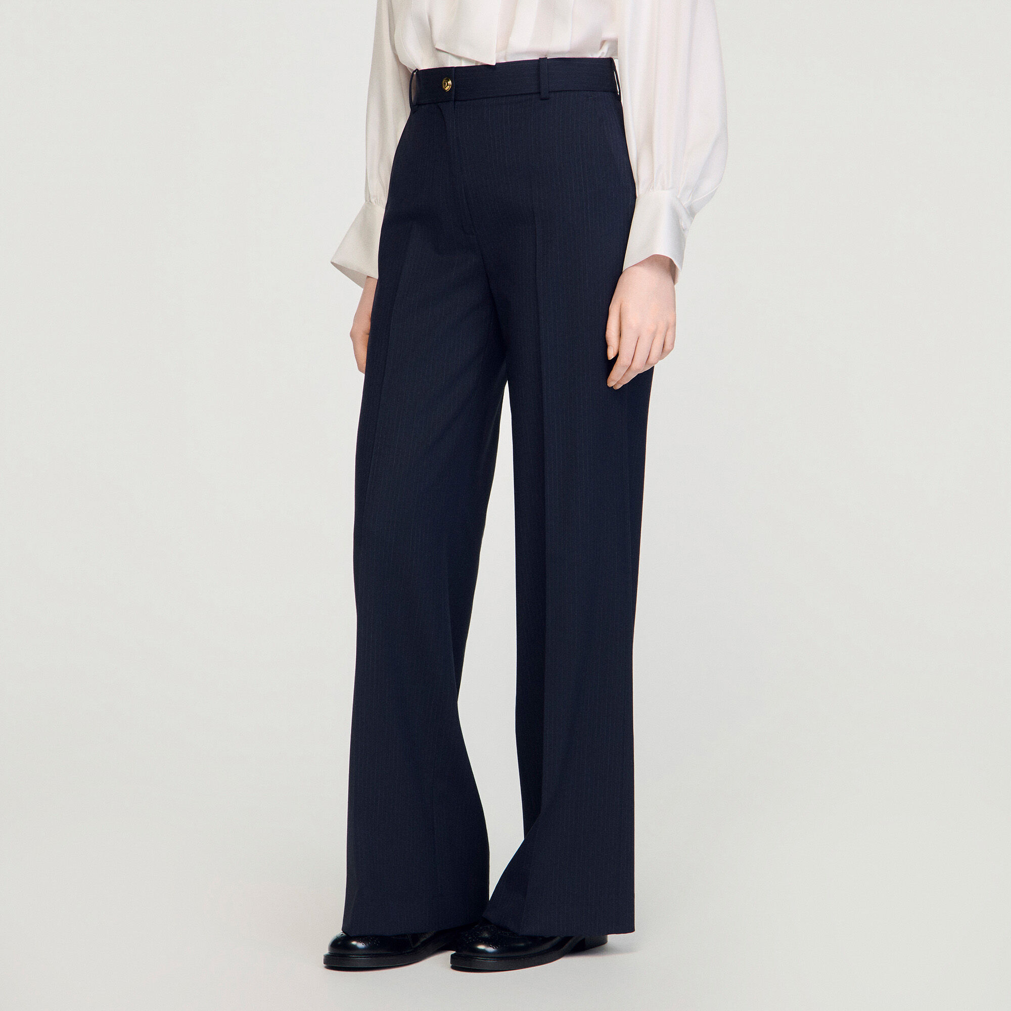 Pantalones mínimos con rayas de tiza