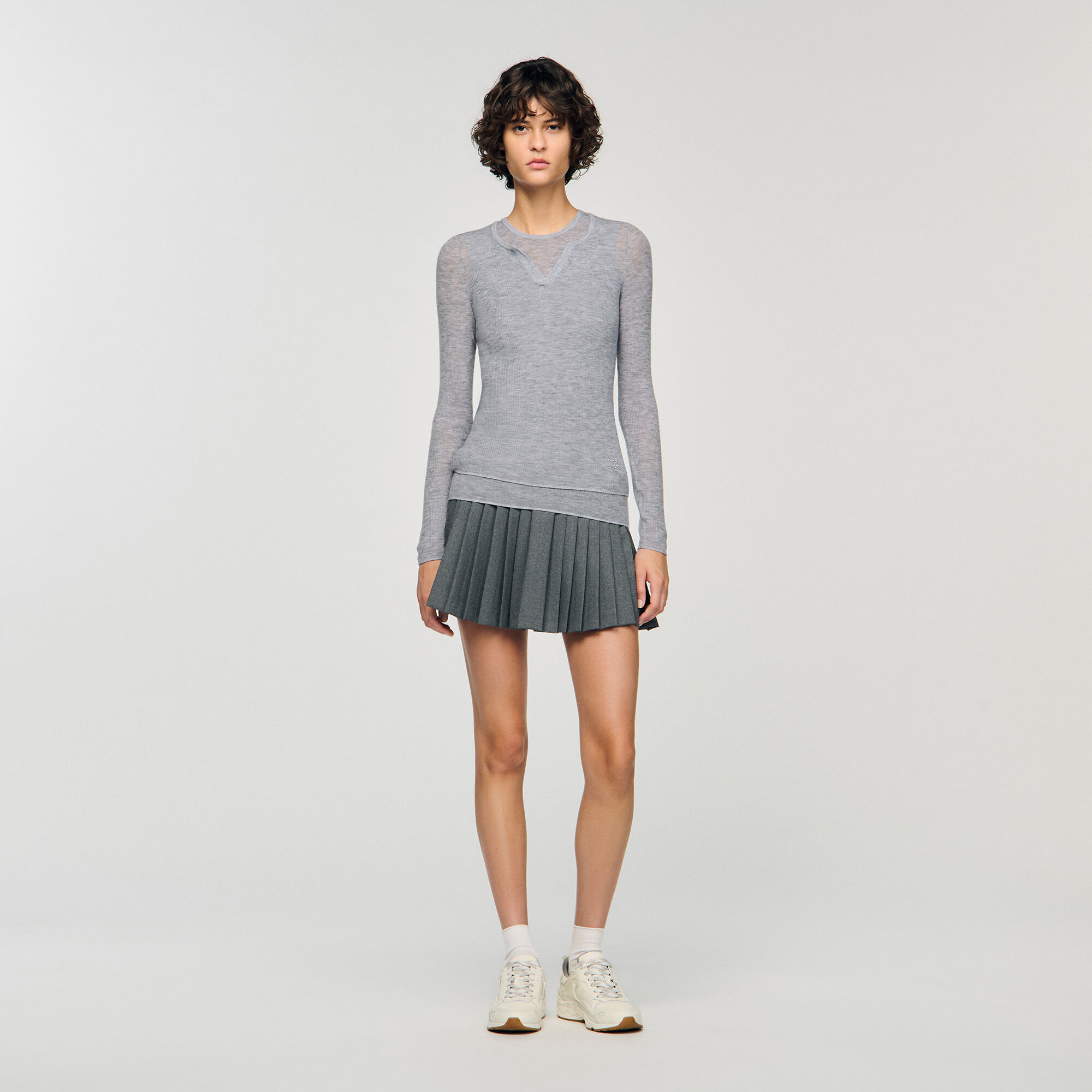 Sudadera con efecto de capas de lana