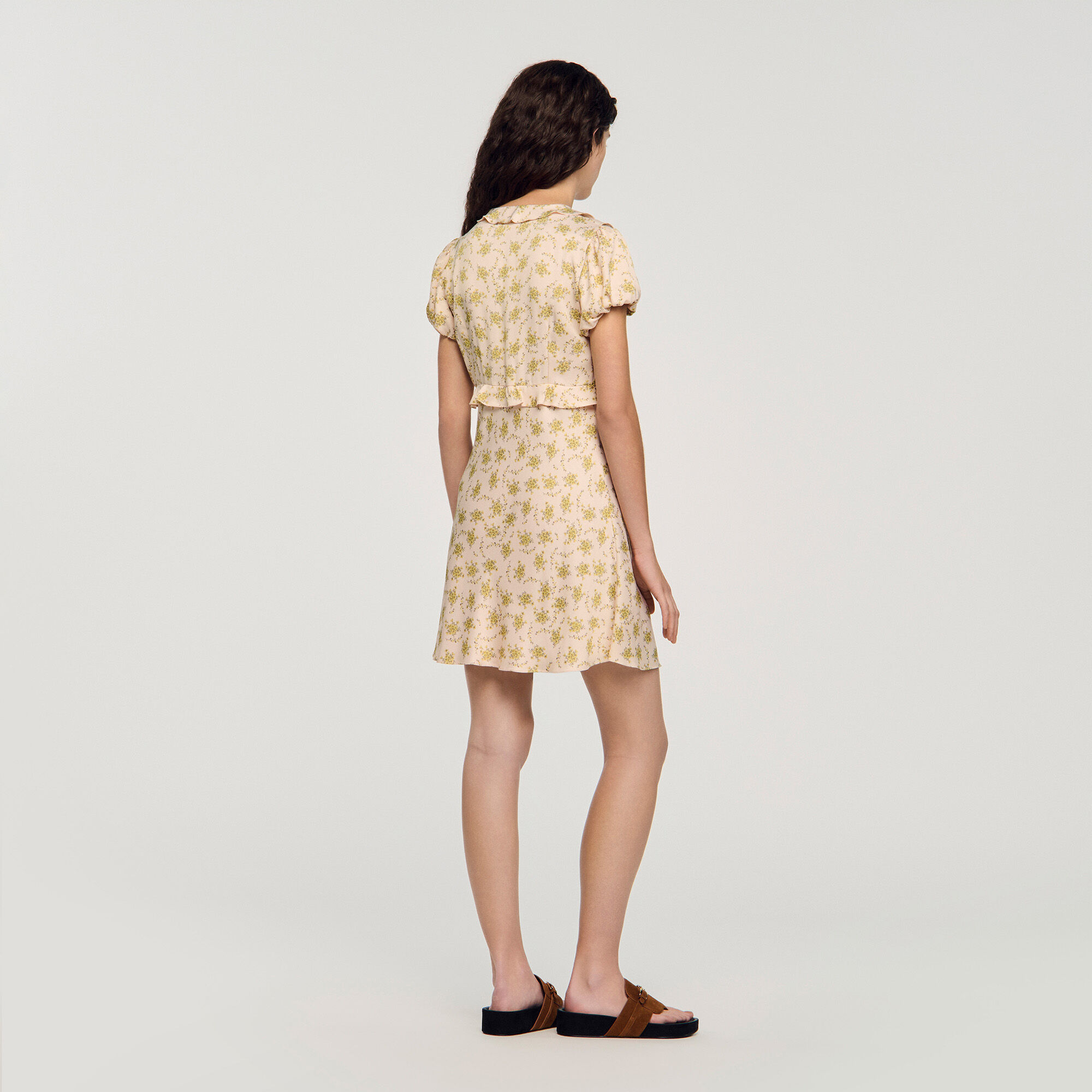 Vestido corto estampado floral