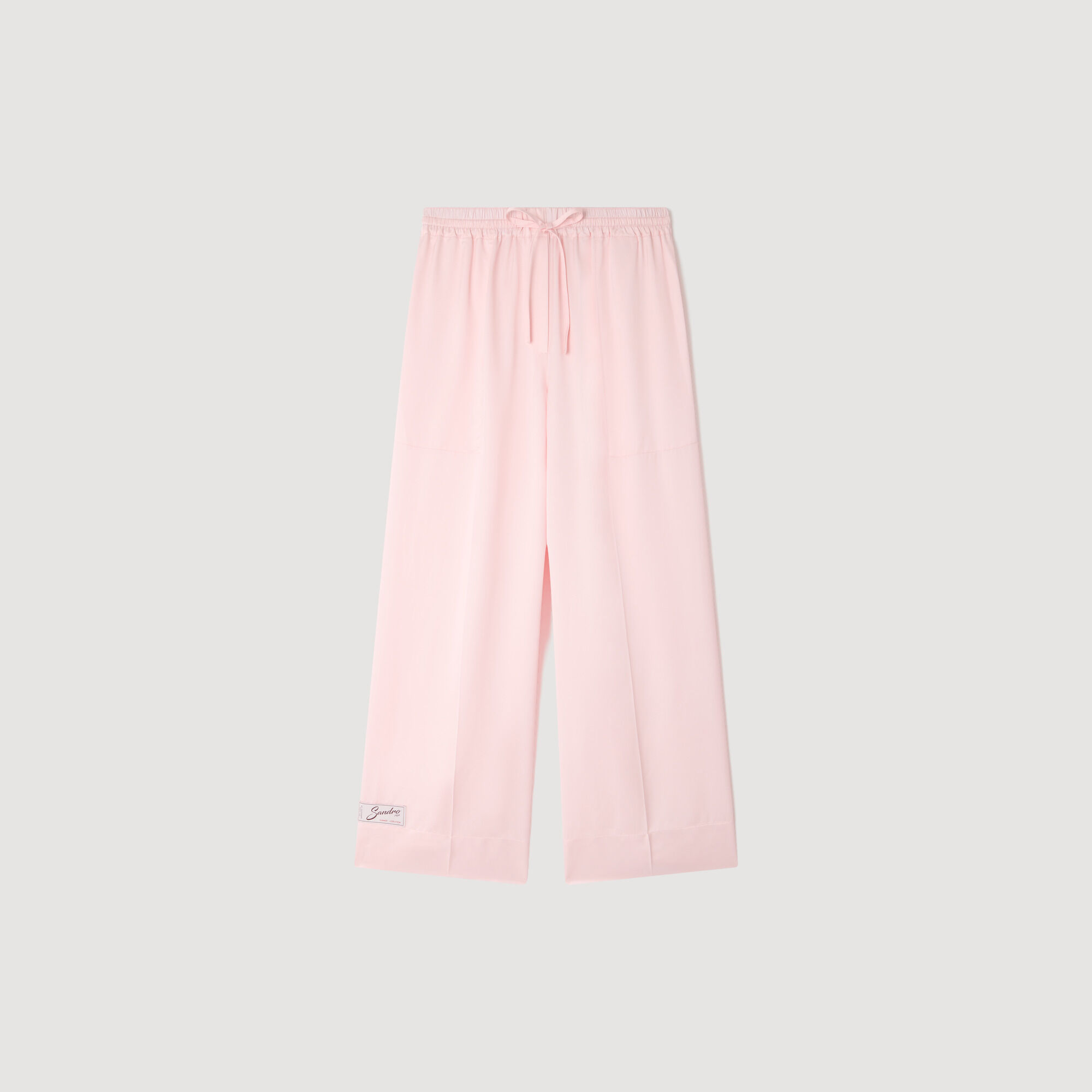 Pantalones de satín con corte ancho