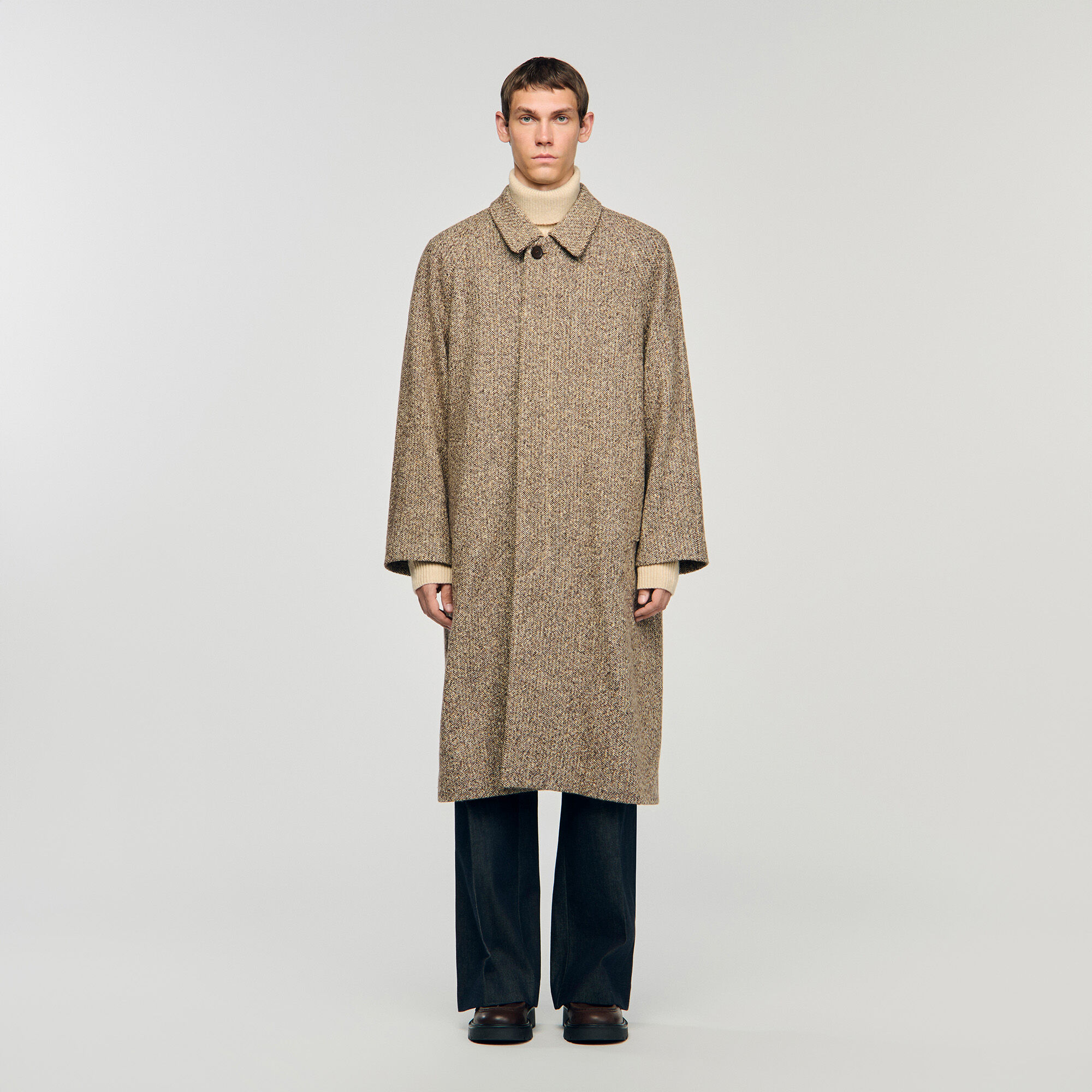 Abrigo de lana oversize
