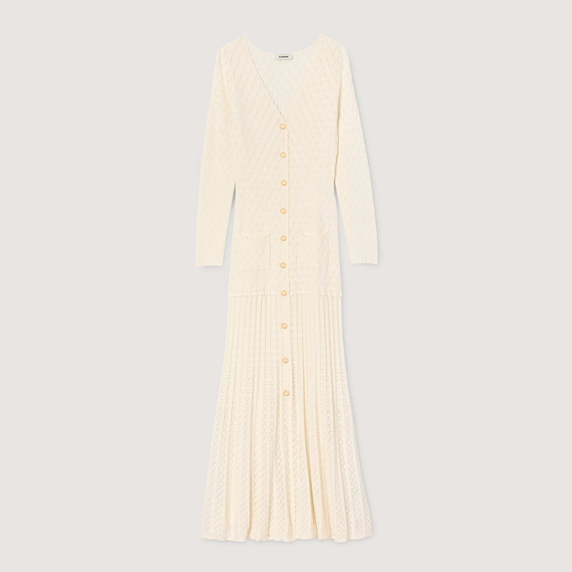 Vestido midi de punto elegante