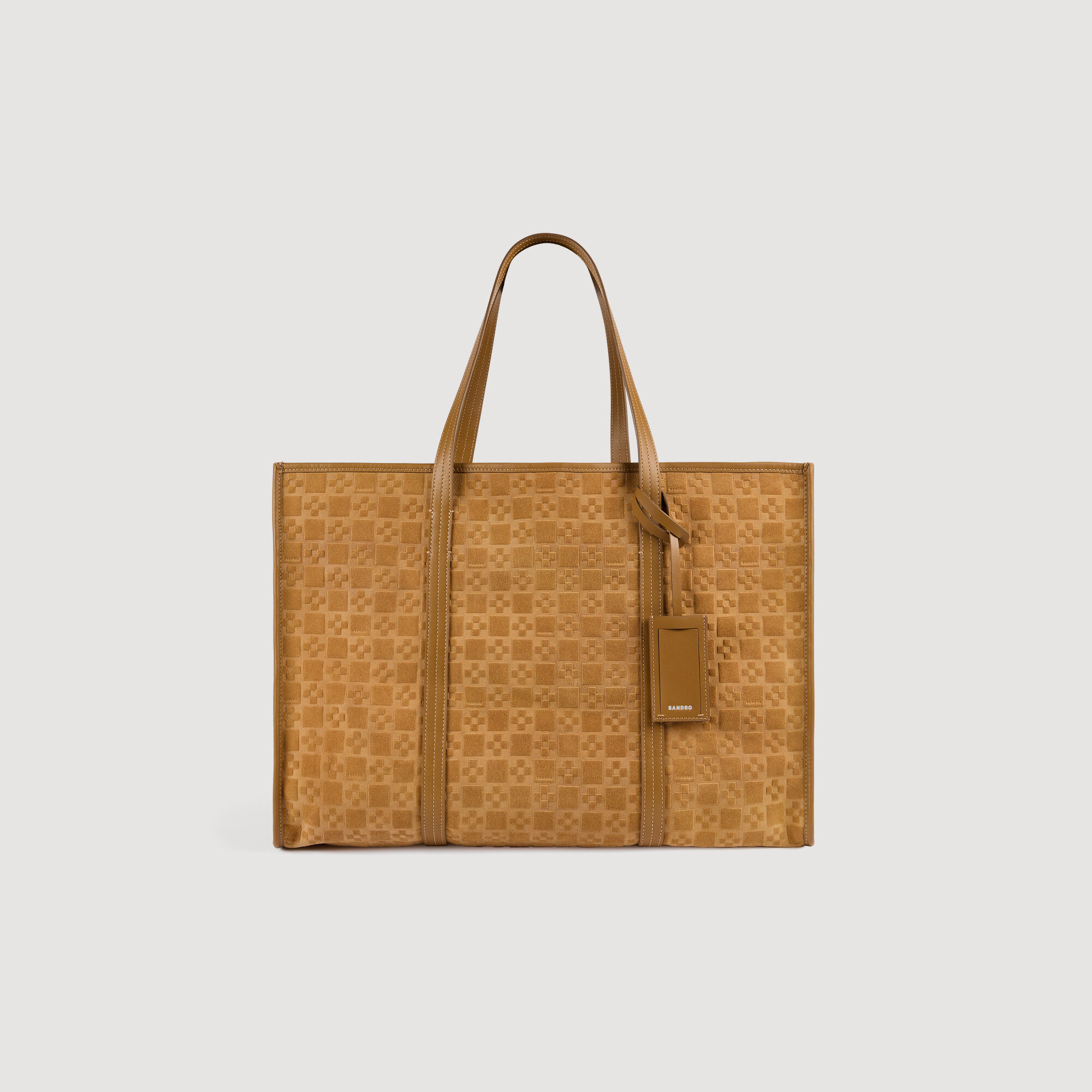 Bolsa de compras de cuero dividido