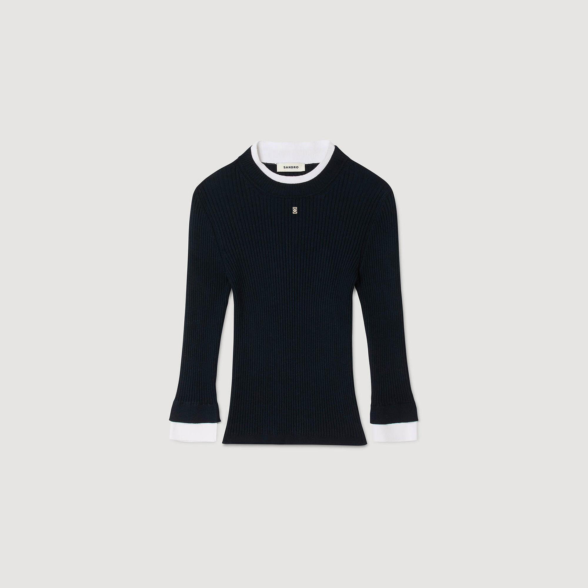 Sudadera de mezcla de lana con efecto capas
