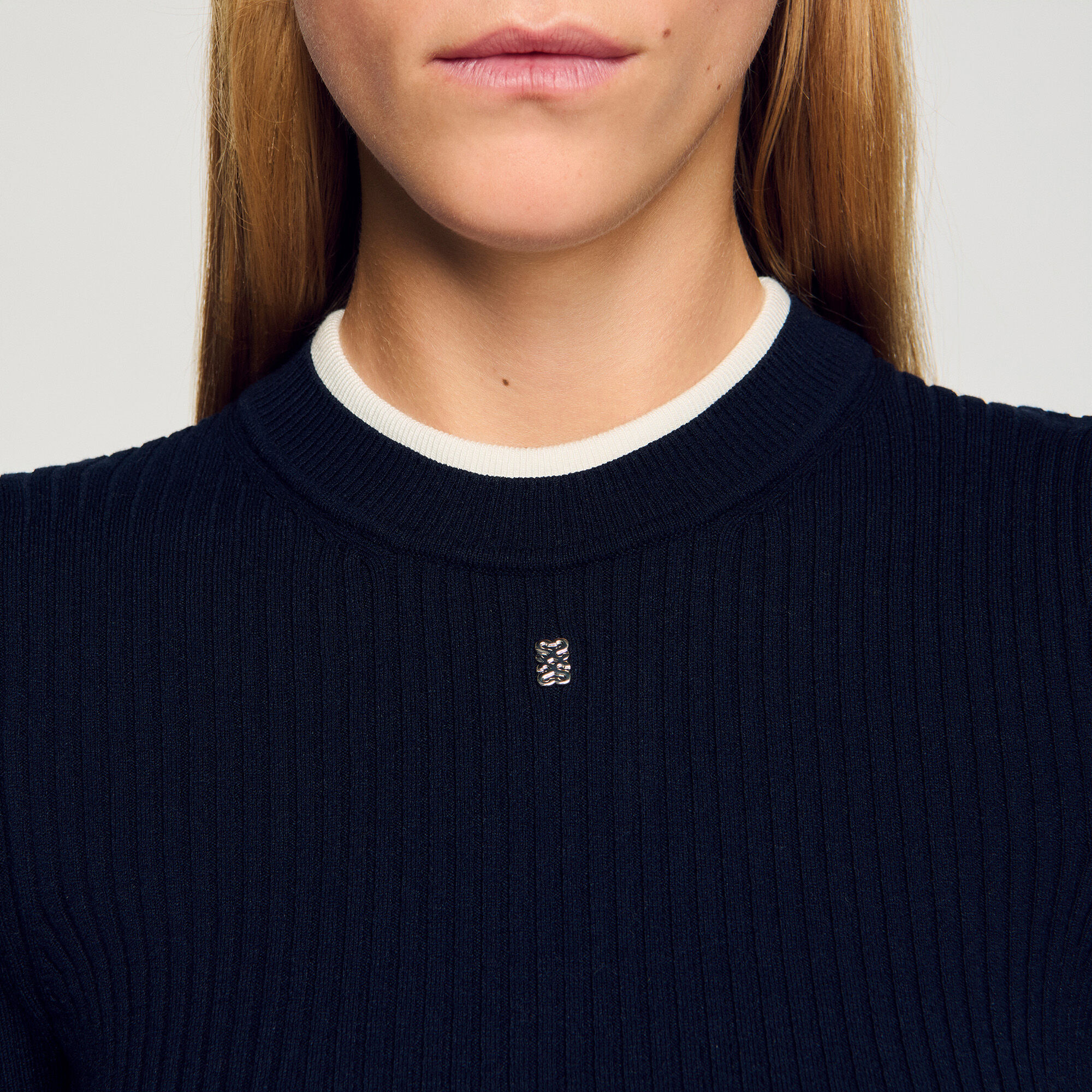Sudadera de mezcla de lana con efecto capas
