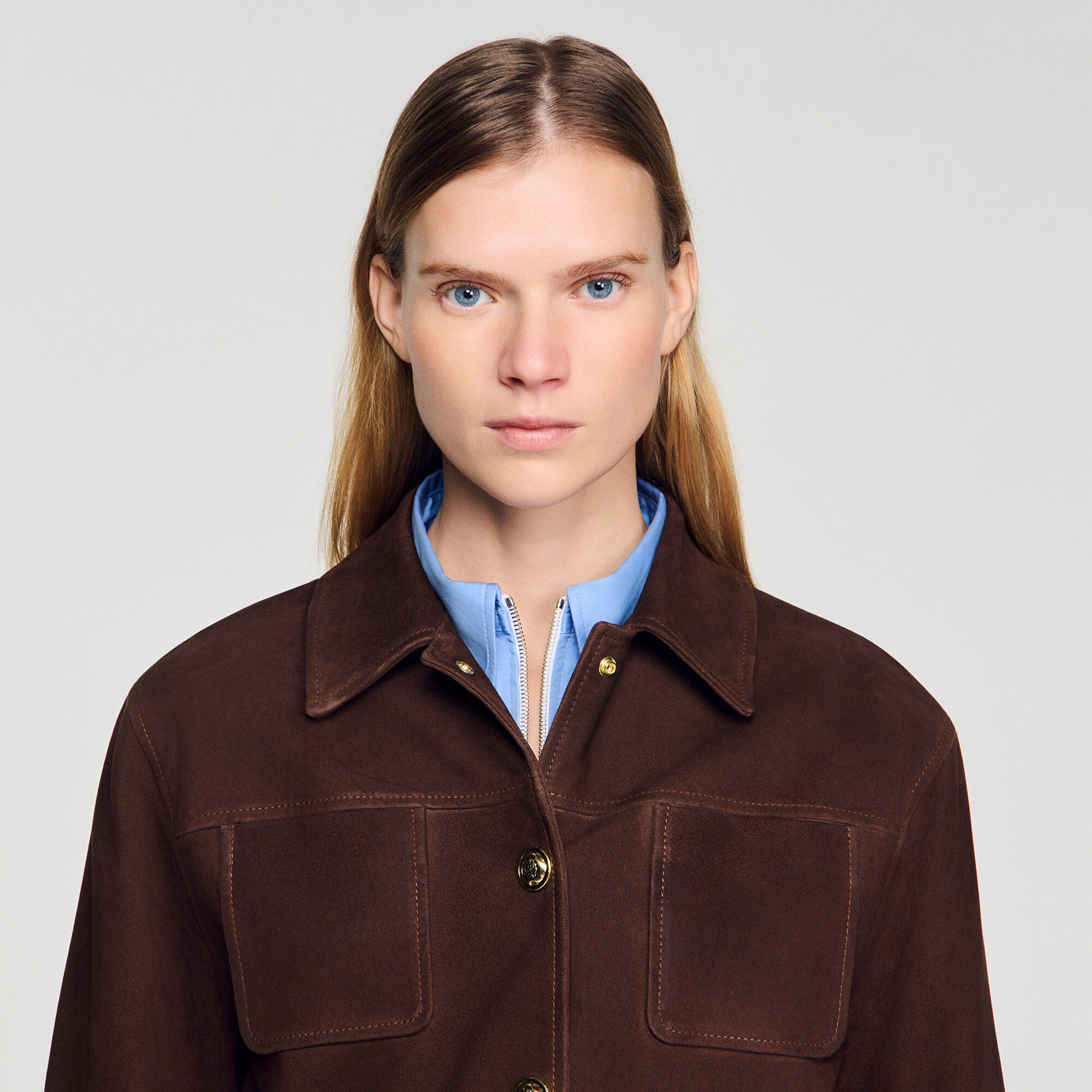 Chaqueta de ante