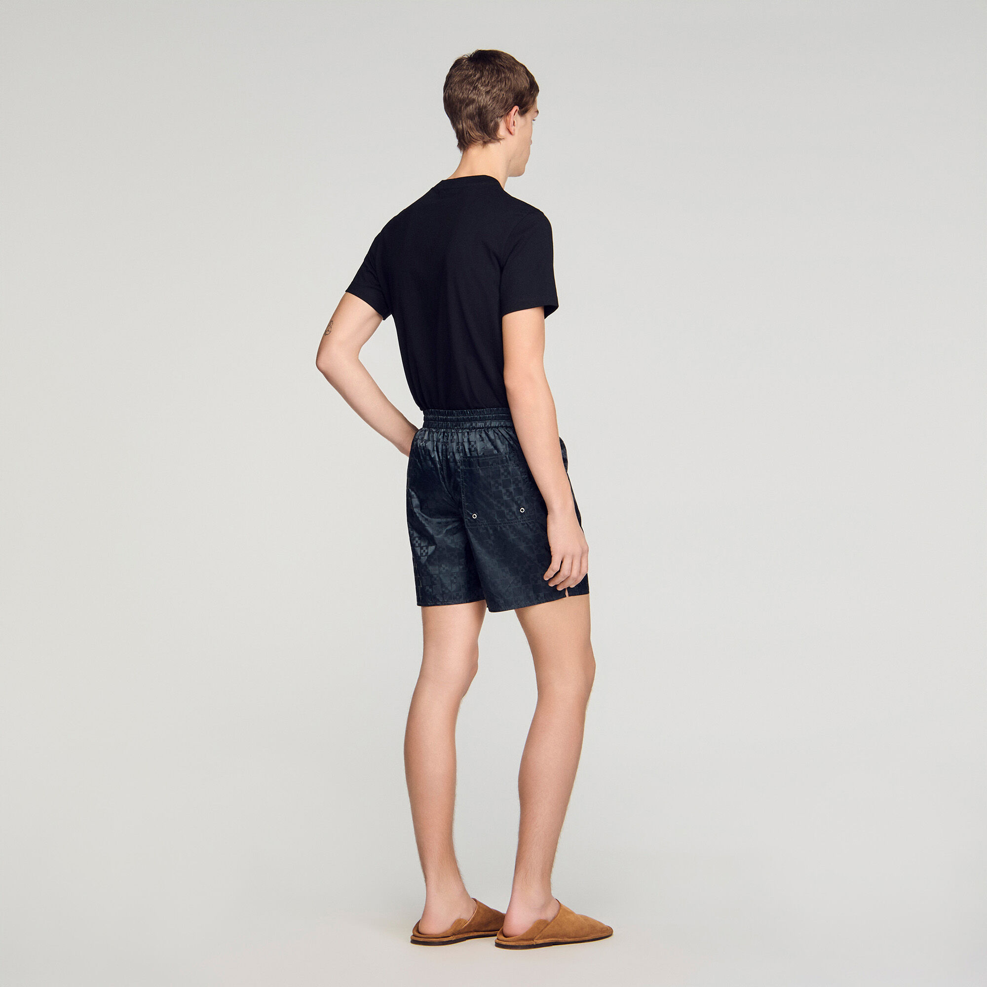 Pantalones cortos de baño con diseño de cruz cuadrada