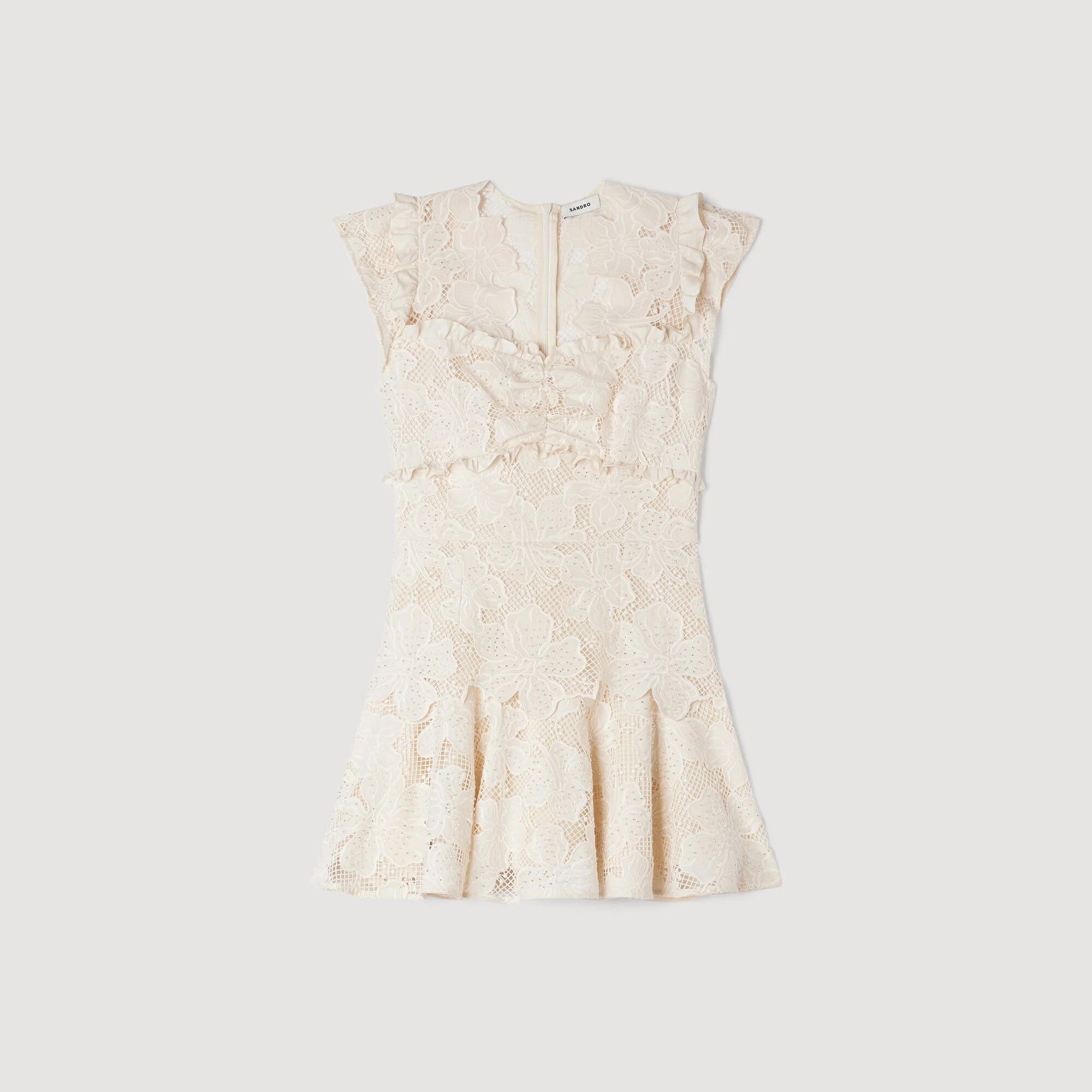 Vestido mini de guipure