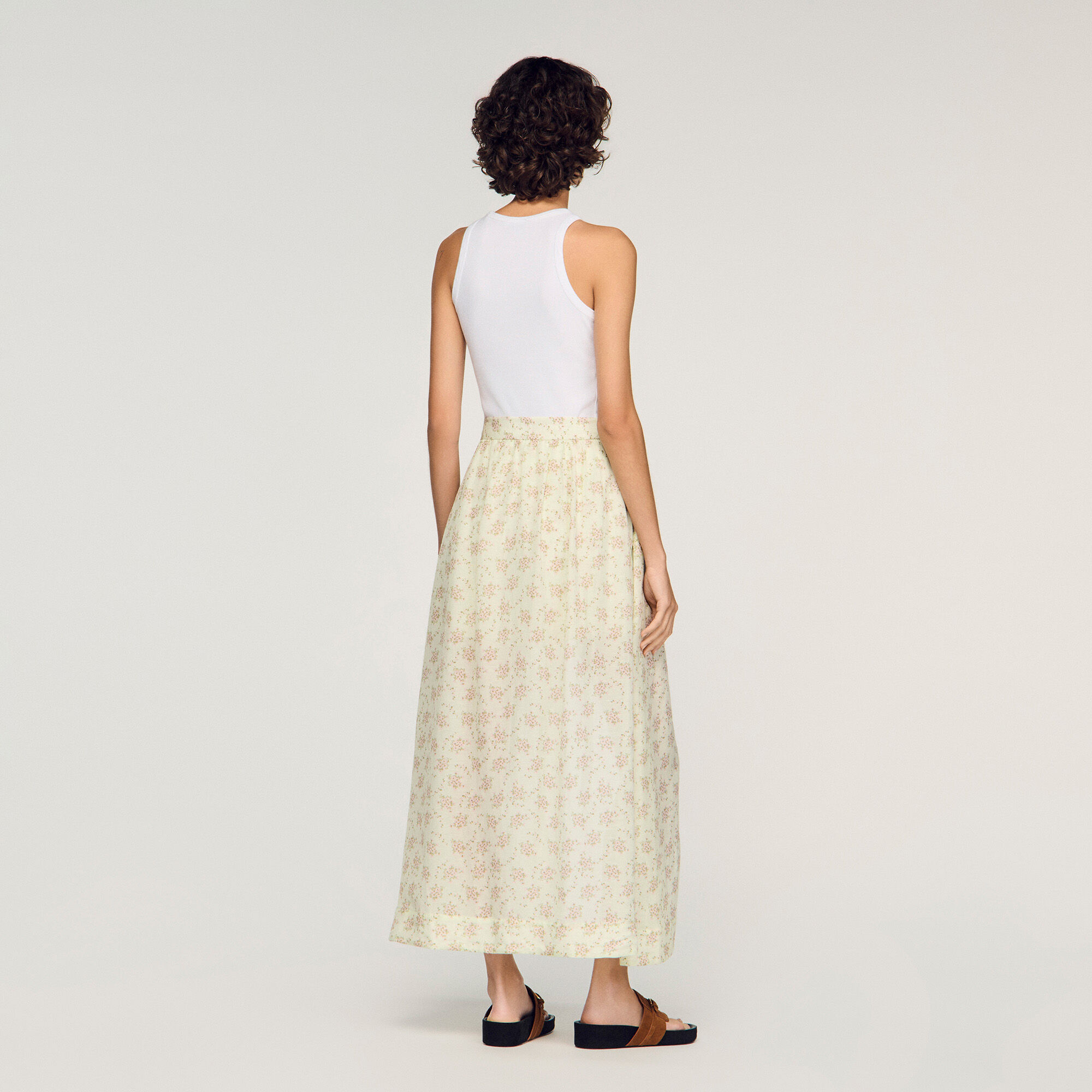 Minifalda maxi estampada floral