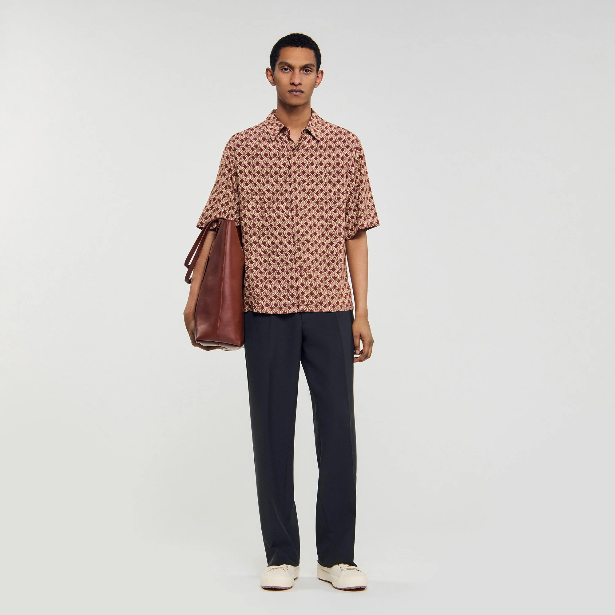 Camisa con estampado de cuerda