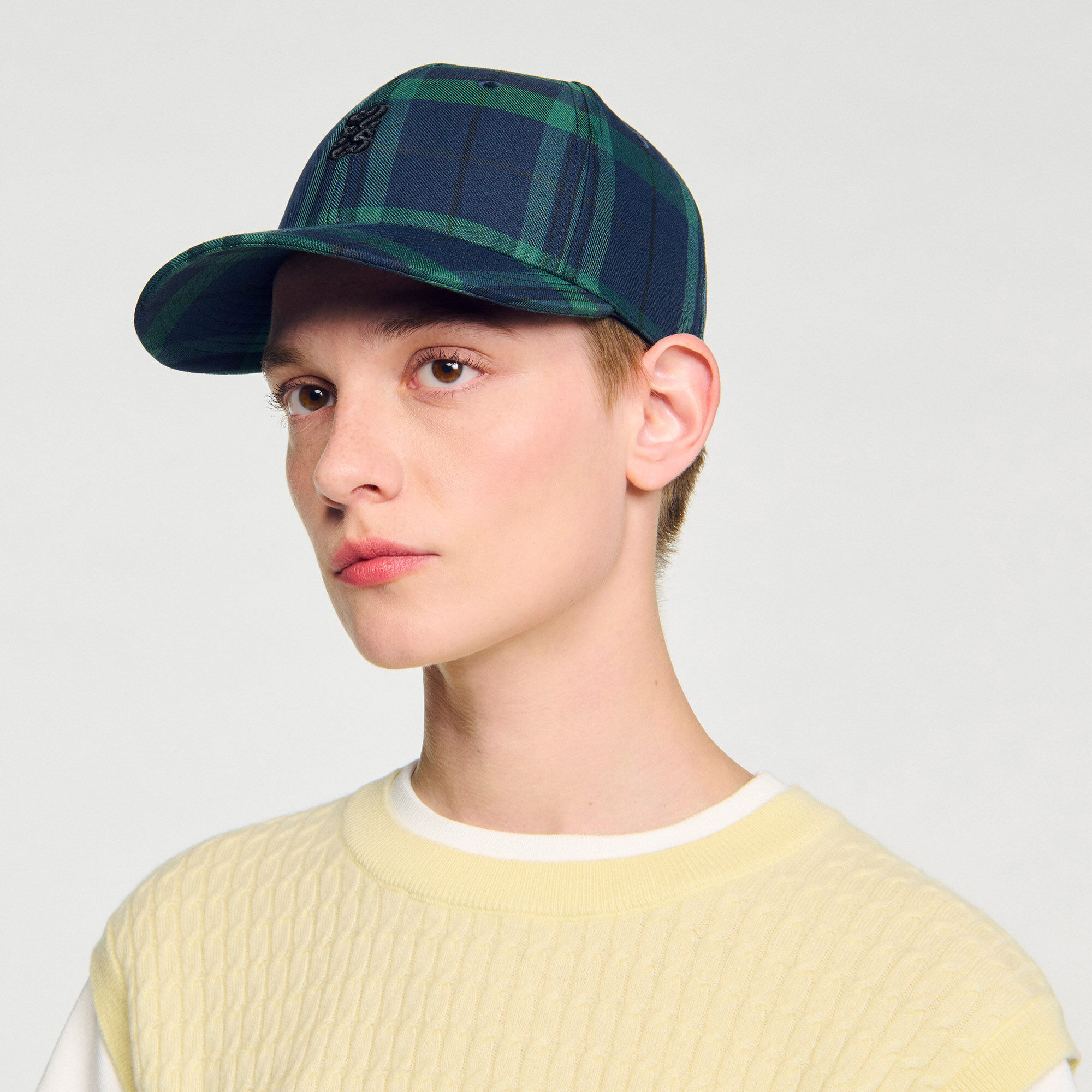 Gorra con cuadros